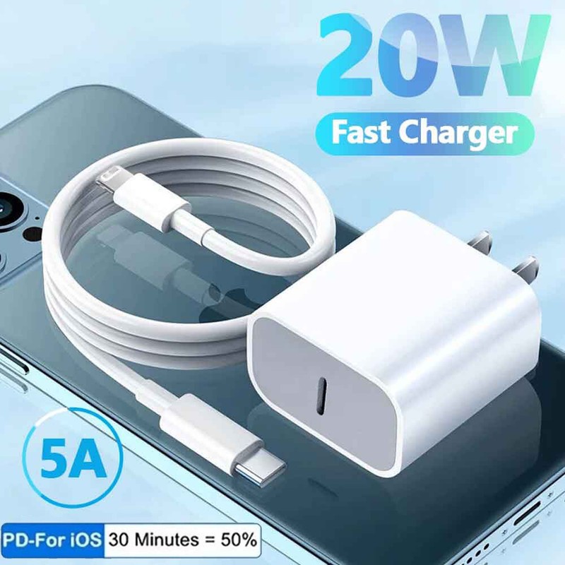For Apple iPhone 15 14 Pro Max 13 12 11X Charger Cable 3/6FT 20W Power Adapter