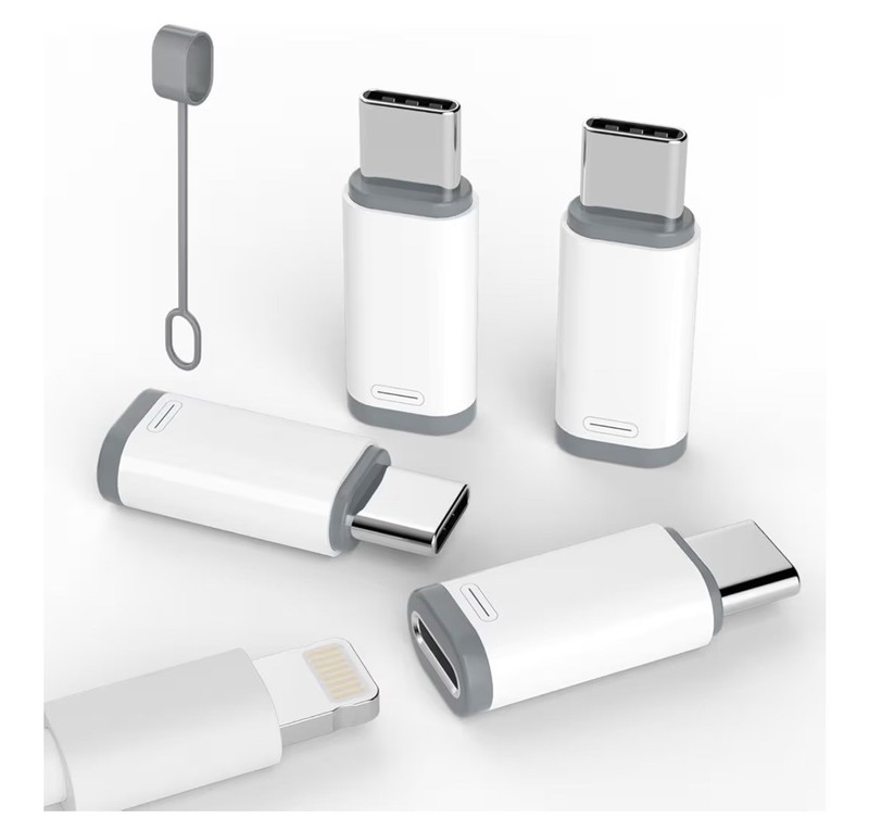 Pack 4 Lightng~USB C adapters iPhone 15-17Pro/17Pro Max iPhone17/16 charger17/16