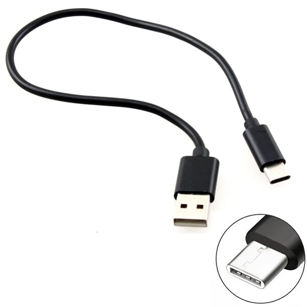 Short 1ft Type-C Cable Fast Charge USB Wire Sync Power Cord for USB-C Phones