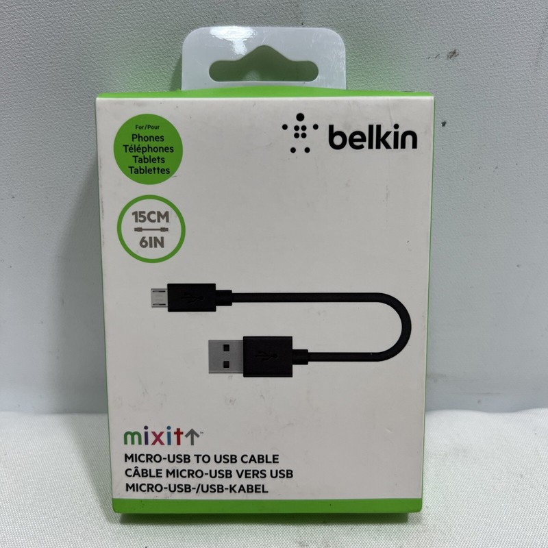 Belkin MIXIT 6 Inch Mini - Micro USB to USB Cable Black for Phones and Tablets