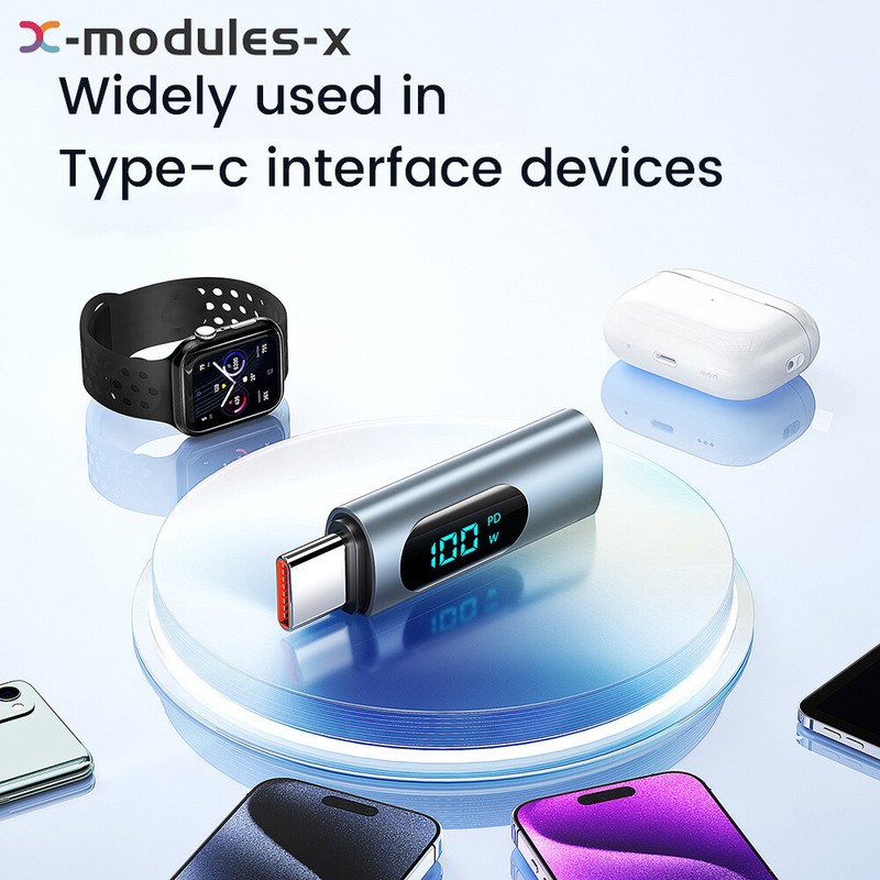 LED Display PD 100W USB C to Type C Adapter Type-C Male to Female Converter gallery