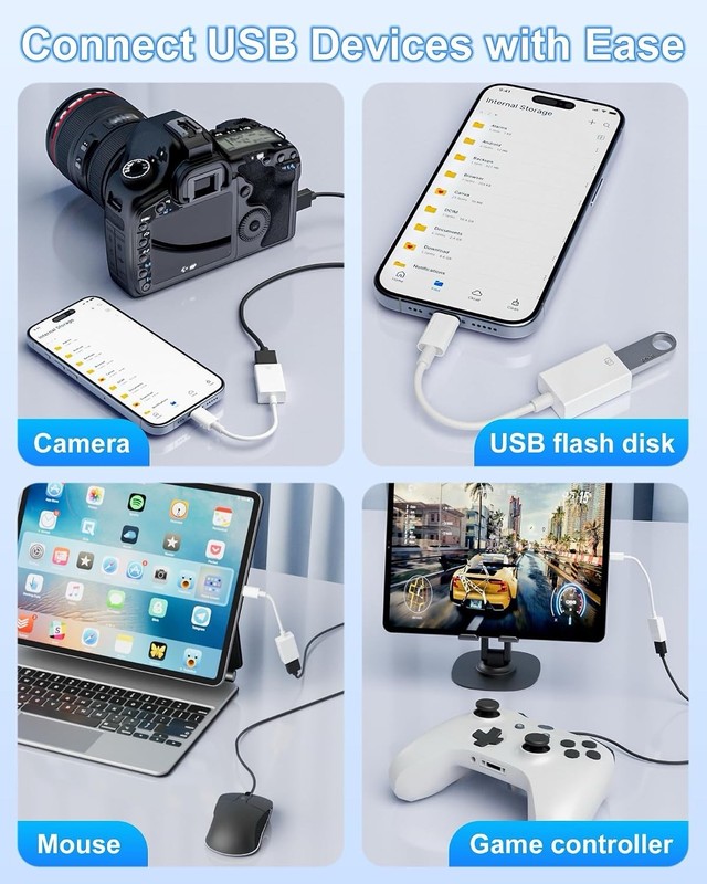 USB C to USB A Adapter, 2 Pack TypeC OTG Male to Female Converter, for MacBoo... gallery