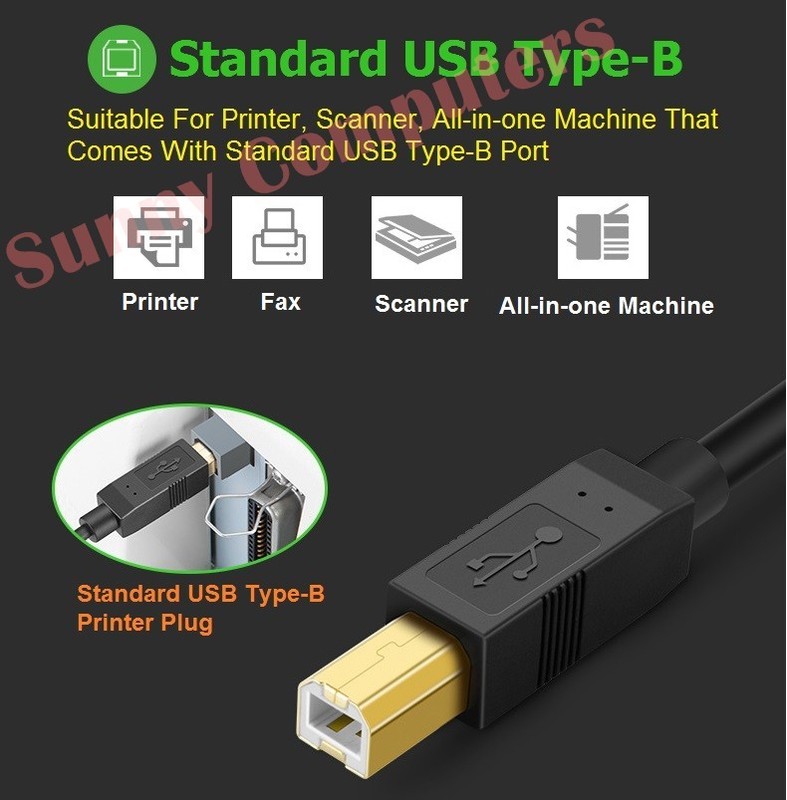 Genuine CE-LINK USB C Type-C to USB2.0 Type-B Printer Cable For ASUS Laptop Cord gallery