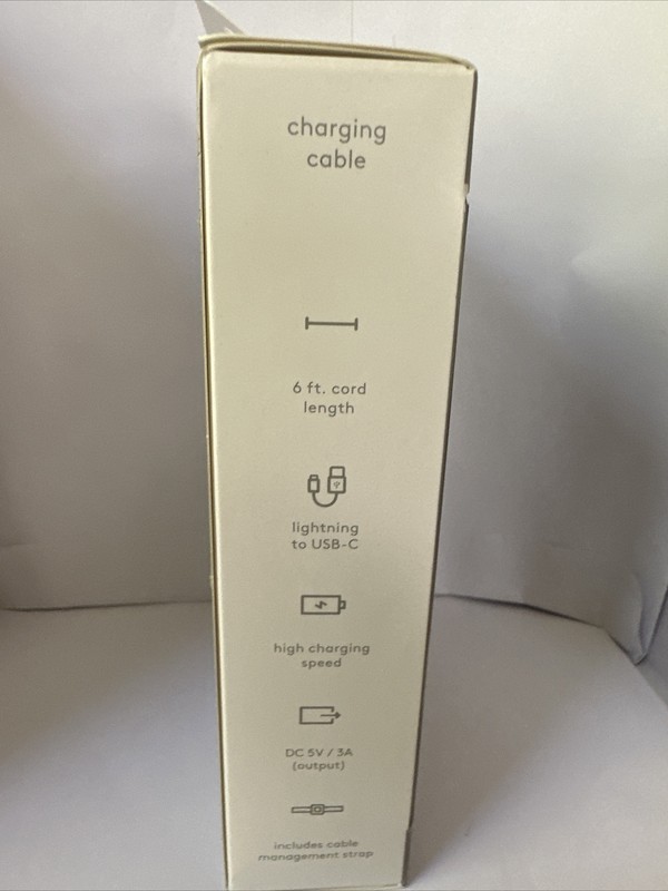 Heyday iPhone Charging Cable Lightning to USB-C Braided 6 ft for iPhone & iPad gallery