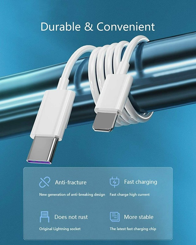 PD 20W Fast Charger Cable USB C to Type C Cord For i Phone 14 13 12 11 Pro X Lot gallery