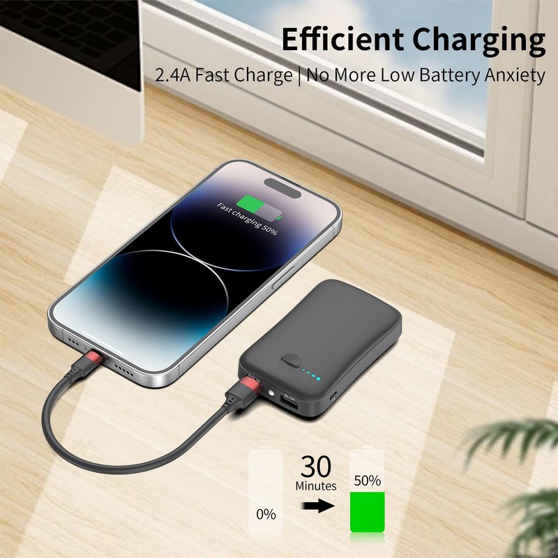 2 Pack 6 Inch MFi Certified Short Lightning to USB Charger Cable gallery