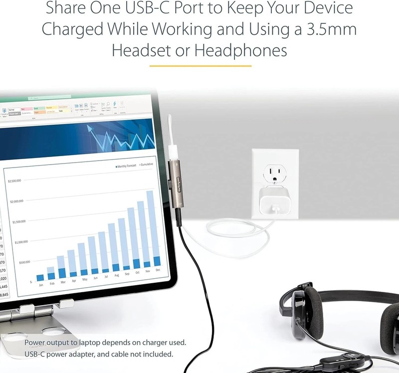 USB-C Audio & Power Adapter - 60W Pass-through gallery