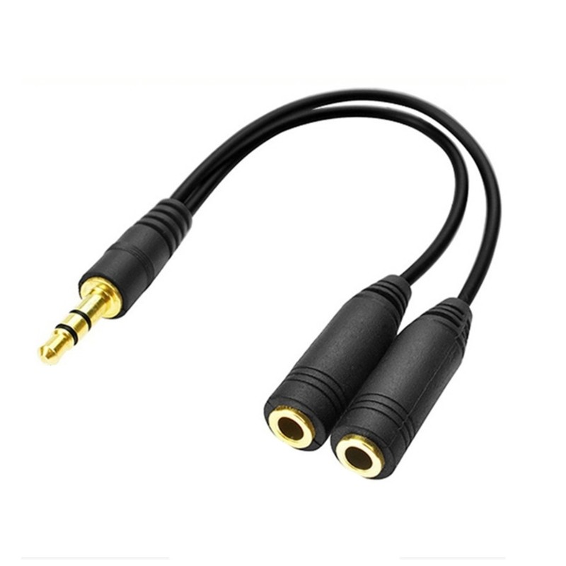 3.5mm Y Splitter Cord Enables Device Connection for Shared Listening Experiences