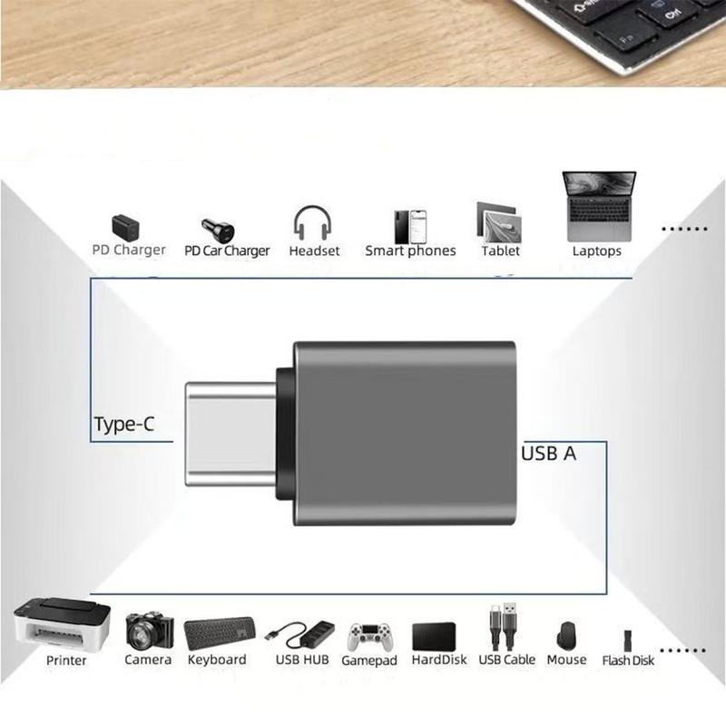 3-9Pcs USB-C USB 3.1 Type C Male To USB 3.0 Female Data OTG Converter Adapter US gallery