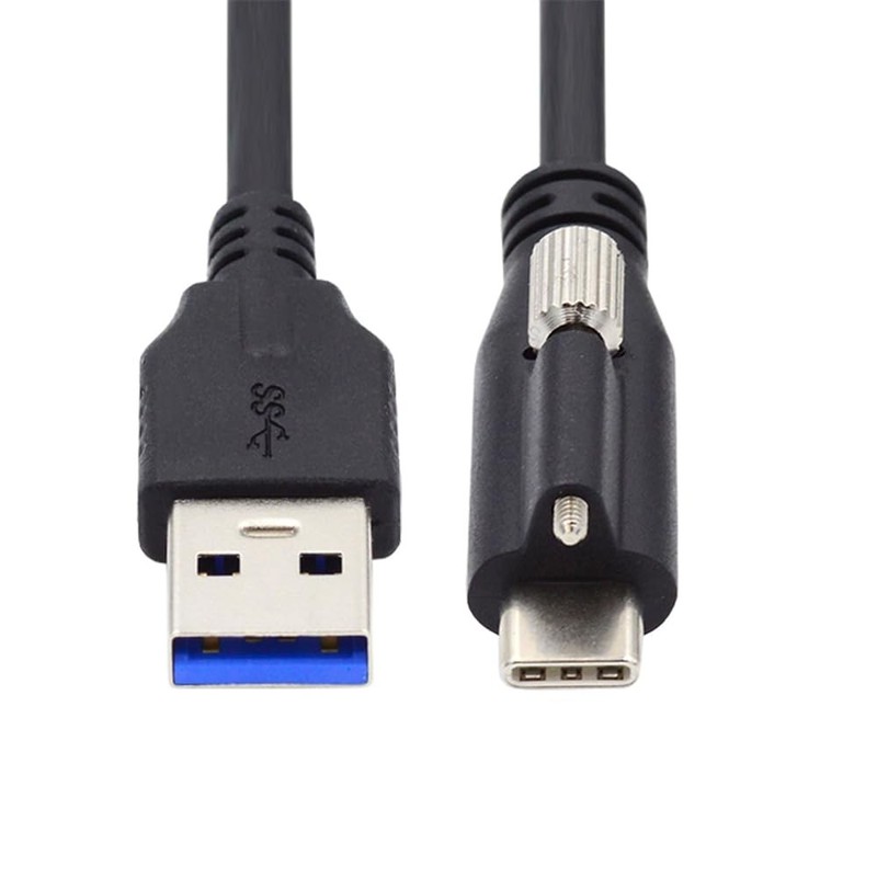 USB 3.1 Type-C Locking Connector to Standard USB3.0 Data Cable 300CM