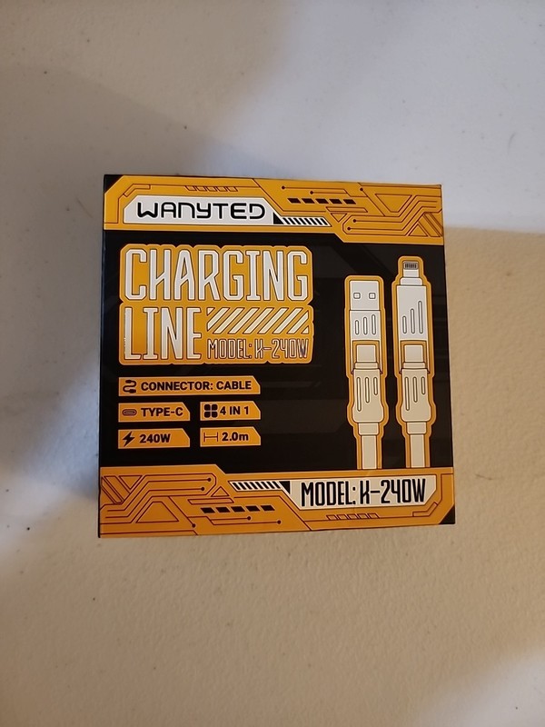 Mfish 4-In-1 Charging Line Cable 240w Armored Dragon Type C USB A iPhone Android