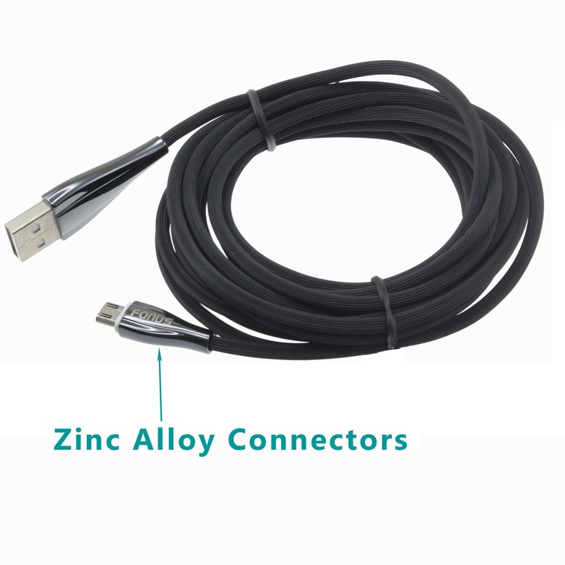 Charger Cord 10ft USB Cable Power Wire MicroUSB Long TPE Fast for Phones Tablets gallery