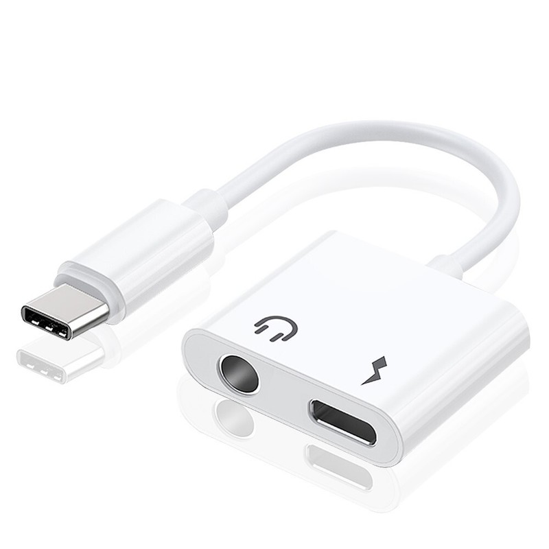 Type C to 3.5mm DAC Aduio Adapter Aux Date Cable Quick-Acting f Xiaomi Mi MIX 3