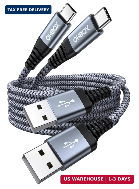 USB to USB C Cable 60W Fast Charging [2 Pack 6FT], USB A to USB C Cable for CarP