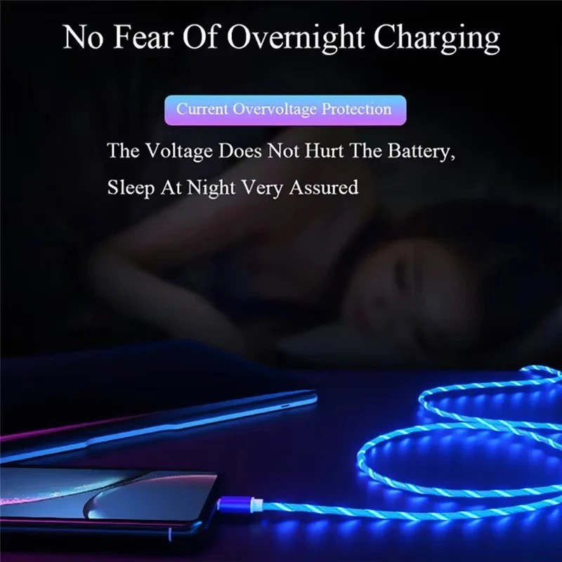 LED Light USB-A to USB-C Fast Charging Cable – Luminous Nylon Cable 1m/2m gallery