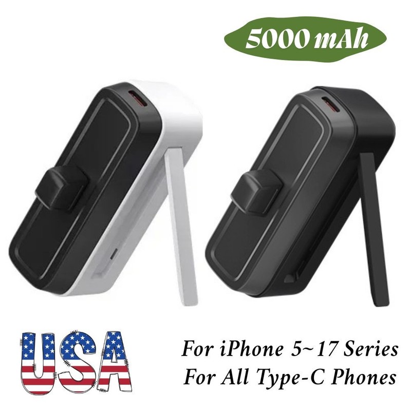 5000mAh Fast Charger Mini Power Bank External Battery For iPhone 17 16 15 14 13