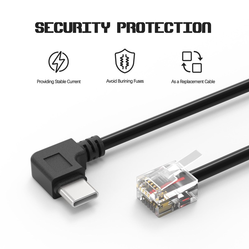 USB-C to RJ11 Radar Detector Cable – Compatible with Uniden R1/R3/R7, Escort Max gallery
