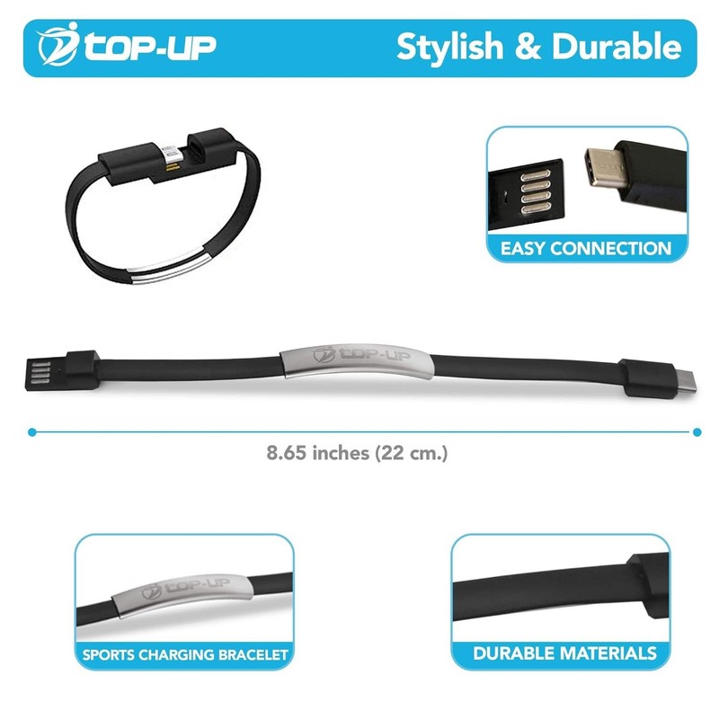 USB-C Bracelet Charger for iPhone/Galaxy–2-Pack-Ships free, No Fees ✅ gallery