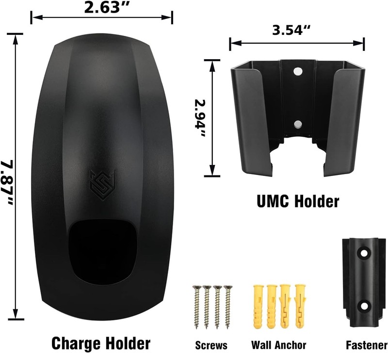 Tesla Charging Cable Organizer Wall Mount Connector Holder with Chassis Bracket gallery