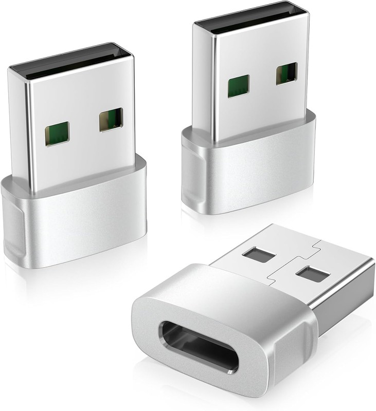 USB C Female to USB Male Adapter 3 Pack for iPhone
