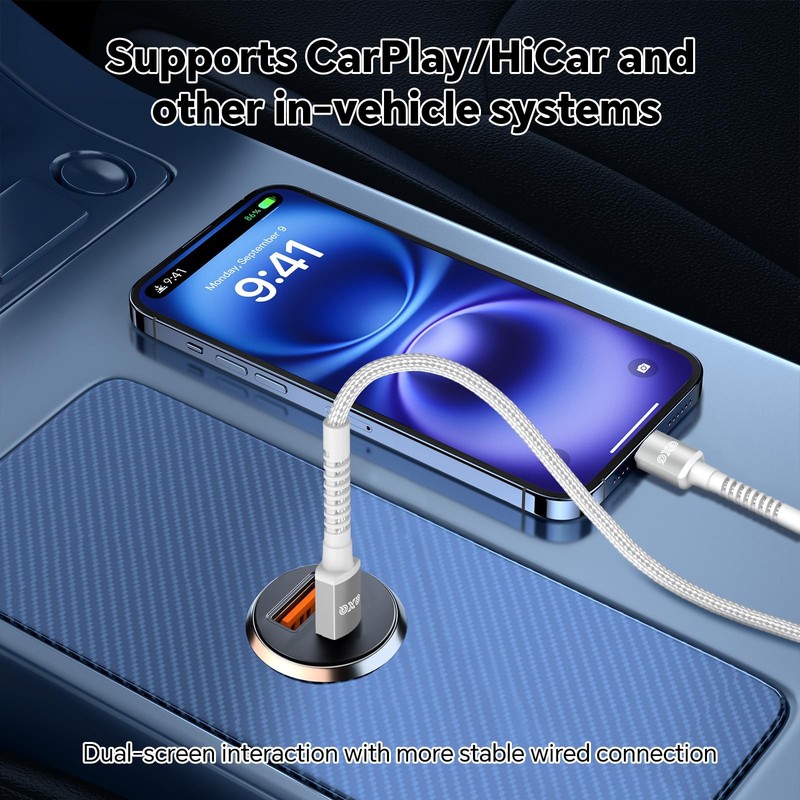 2 Pack USB C to C Cable 6FT 60W Fast Charging Type C Cord White Power Lead gallery
