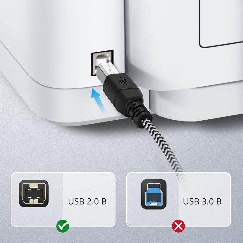 USB B to USB C Cable 3.3 Ft High-Speed Data Transfer Compatible With Printer ... gallery