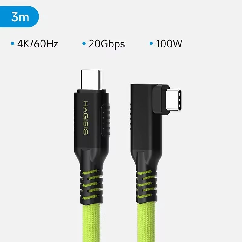 Right Angle USB C Cable 240W PD Fast Charge 80Gbps 8K Video Camera Tethering gallery