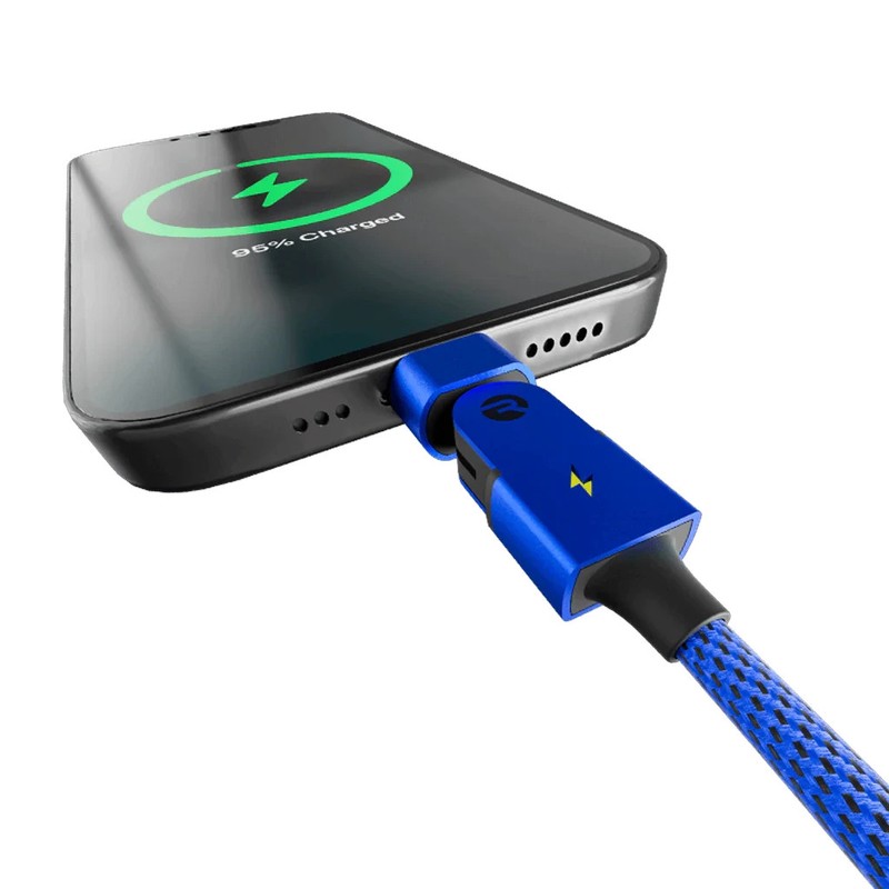 Raycon® Magic Spin Pro 100Watt Apple® to USB-C® Charge and Sync Cable 3.3ft-Mint gallery