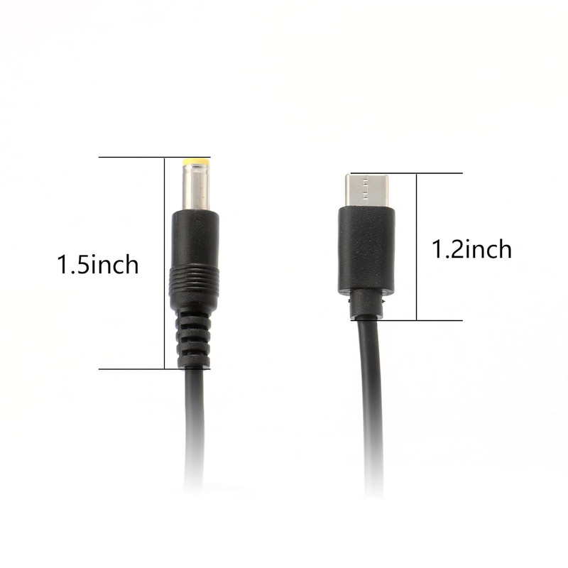 2Pcs DC 5.5Mm X 2.5Mm to USB C Power Cord 5V 5A Power Charging Cord Extension Ca gallery