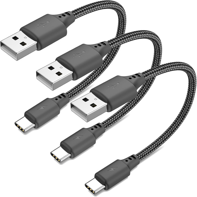 6 Inch Short USB C Cable 3A Fast Charging, 3Pack 0.5Ft USB a to USB C Nylon gallery