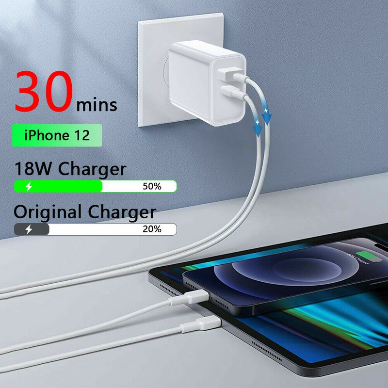 Premium 18W PD USB-A USB-C Charger Adapter for Huawei Mate 20X 20 Lite P30 Pro gallery