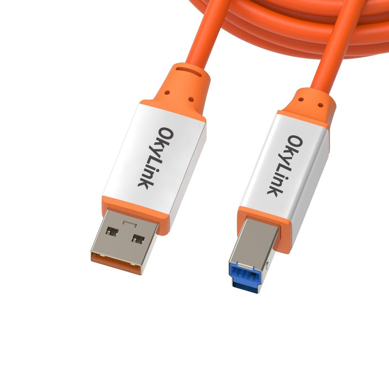 USB 3.2 Gen 2 A to B Printer Cable – 10ft (3m) High-Speed 10Gbps USB MIDI Cab…