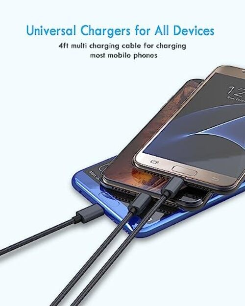Multi Charging Cable 5 in 1, 2PCS 4FT USB C/A Multi Charger Cable to Type gallery