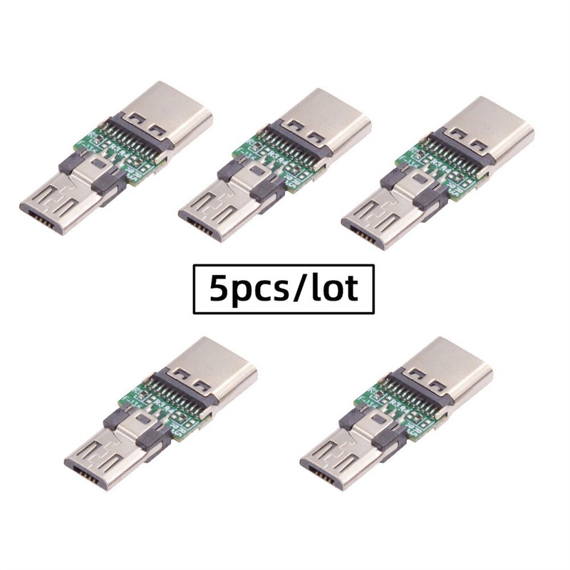 CY 5pcs/lot Micro USB 2.0 5Pin to USB Type-A/C Power Data with PCBA for Laptop gallery