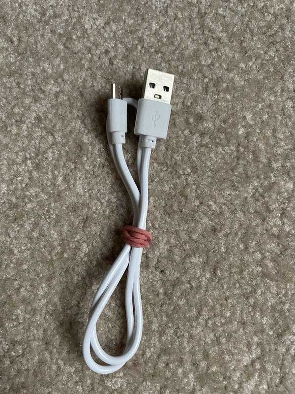 USB To Micro USB White Cable 1.5Ft