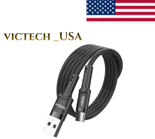 Braided USB-A to USB-C Cable 4ft Fast Charging Data Sync Durable Cord
