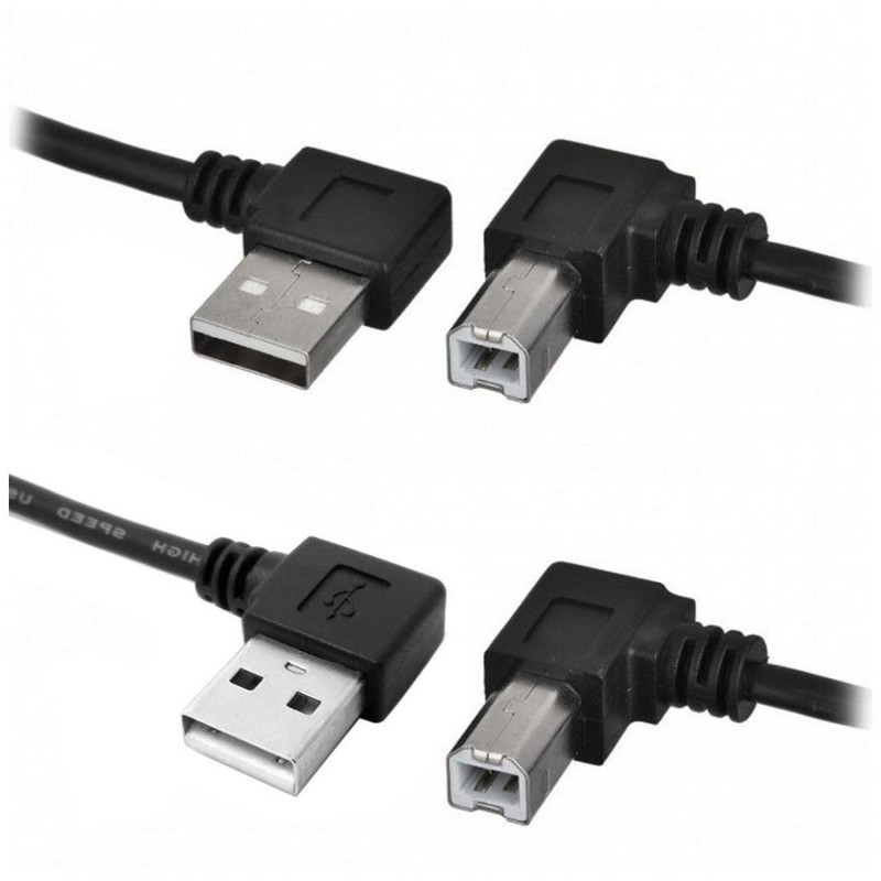 Printer Scanner Cable USB 2.0 to USB B Printer Scanner Cable 90 Degree Angled…
