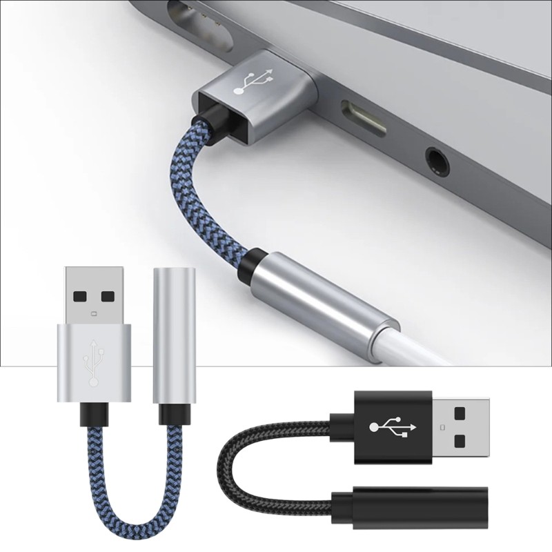 USB to 3.5mm Sound Adapter Stereo Cord Headphone Female Car Auxiliary Cable gallery