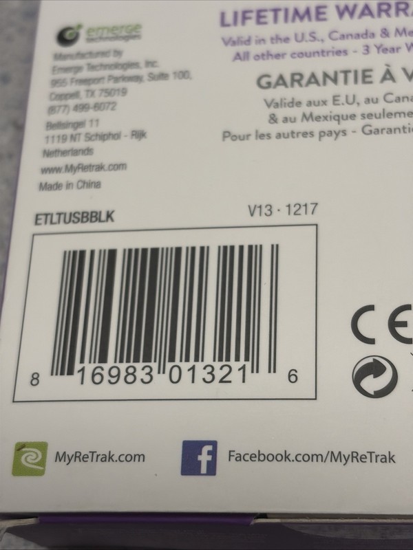 ReTrak Premier Retractable iPhone to USB Cable – 3.2ft, Black NEW gallery