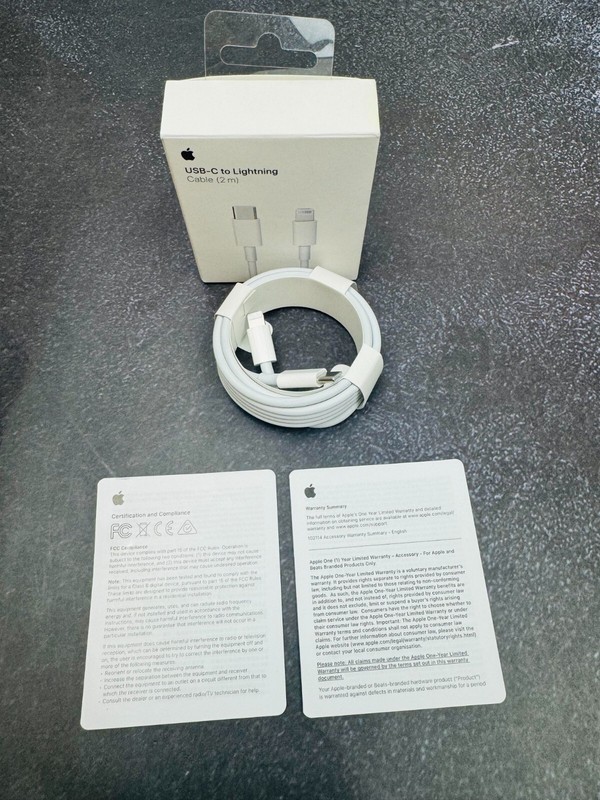 Genuine Apple Lightning to USB-C Cable (2m) MQGH2AM/A - Open Box