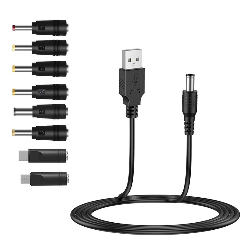 USB to DC 5V Power Cable - 8 Connectors, 3A Support for Multiple Devices gallery