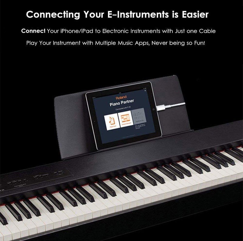 iOS15 OTG Audio Cable For iPhone 13 12 to MIDI USB Keyboard Electric Piano Drum gallery
