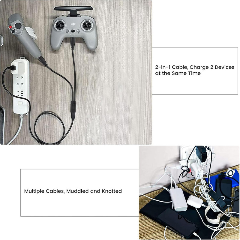 2 in 1 Type C Splitter Charging Cable Female to Dual Male Adapter gallery