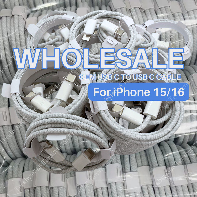 Braided Type C to USB C Fast Charger Cable For iPhone 16 15/iPad Air/MacBook Lot