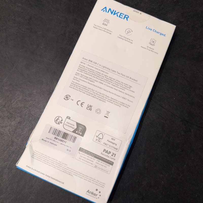 Anker 310 USB-C Cable Two Pack 6ft Braided Series 3 gallery