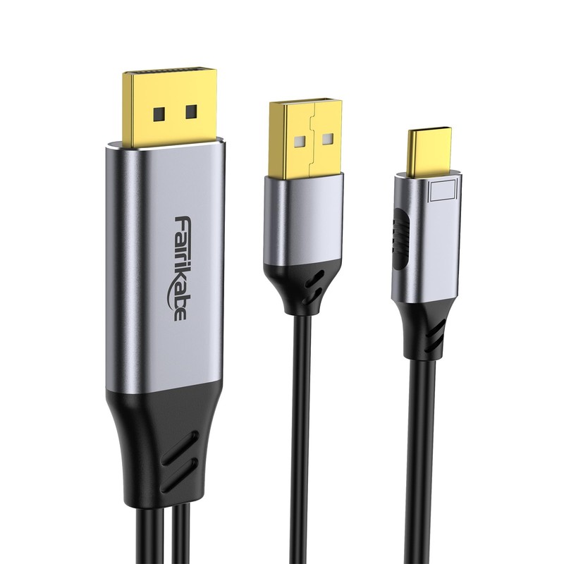 DisplayPort to USB Cable, 4K60Hz Display Port to USBC 6.6ft, DP 1.2 to -Conve…