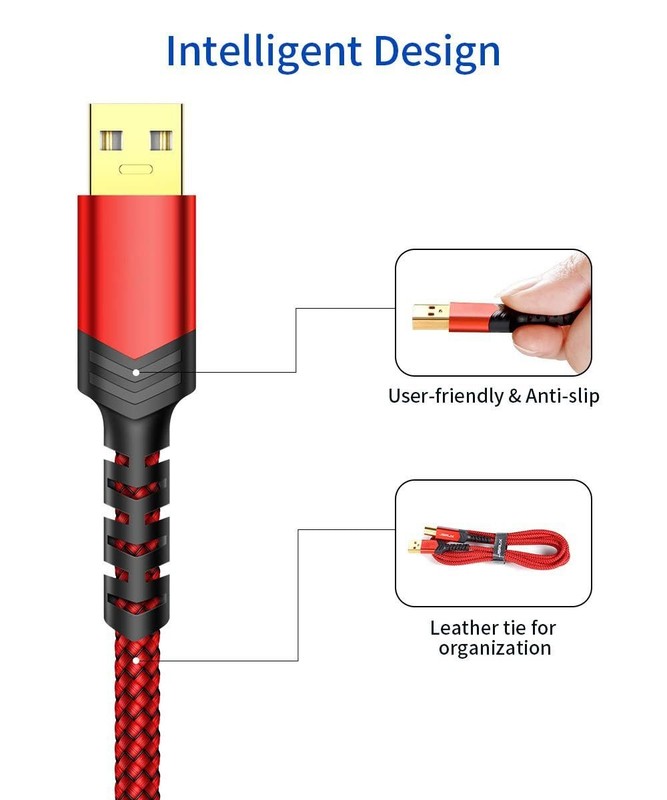 Cable de impresora, cable de impresora USB de 15 pies cable USB 2.0 tipo A macho gallery