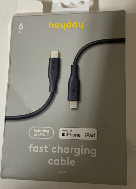 🔰 Heyday Fast Charging Cable Usb-c To iPhone Connector 6ft,🆕 Distressed Box