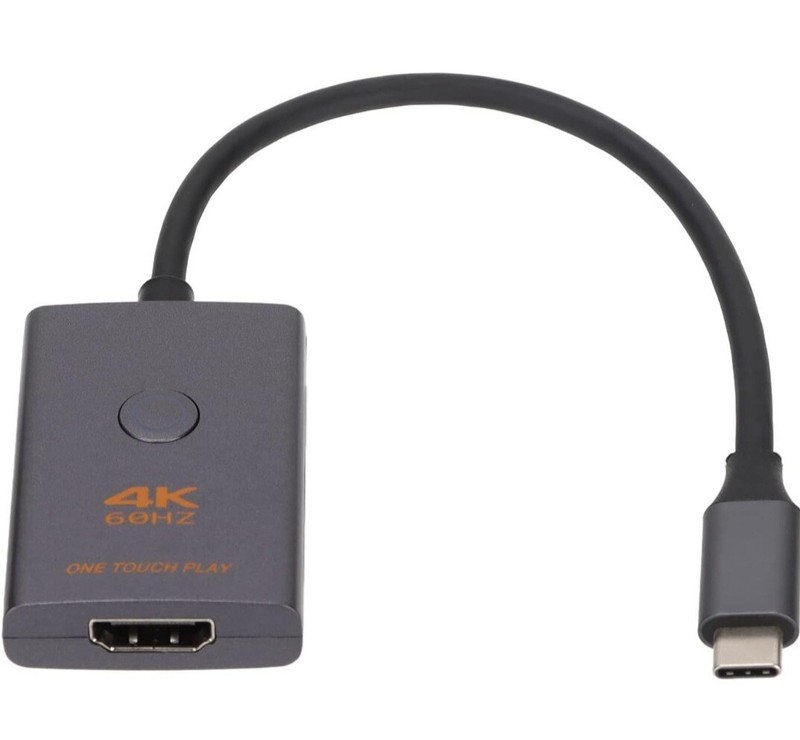 HDMI To Type C Multimedia Interface Adapter 4K Rugged 18gbps 4K Video Converter