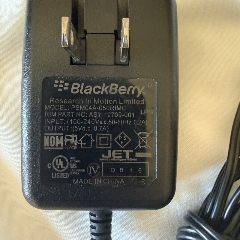 Blackberry Brand 6ft Micro Power Adapter Charger PSM04A 050 Wall Cord Cable